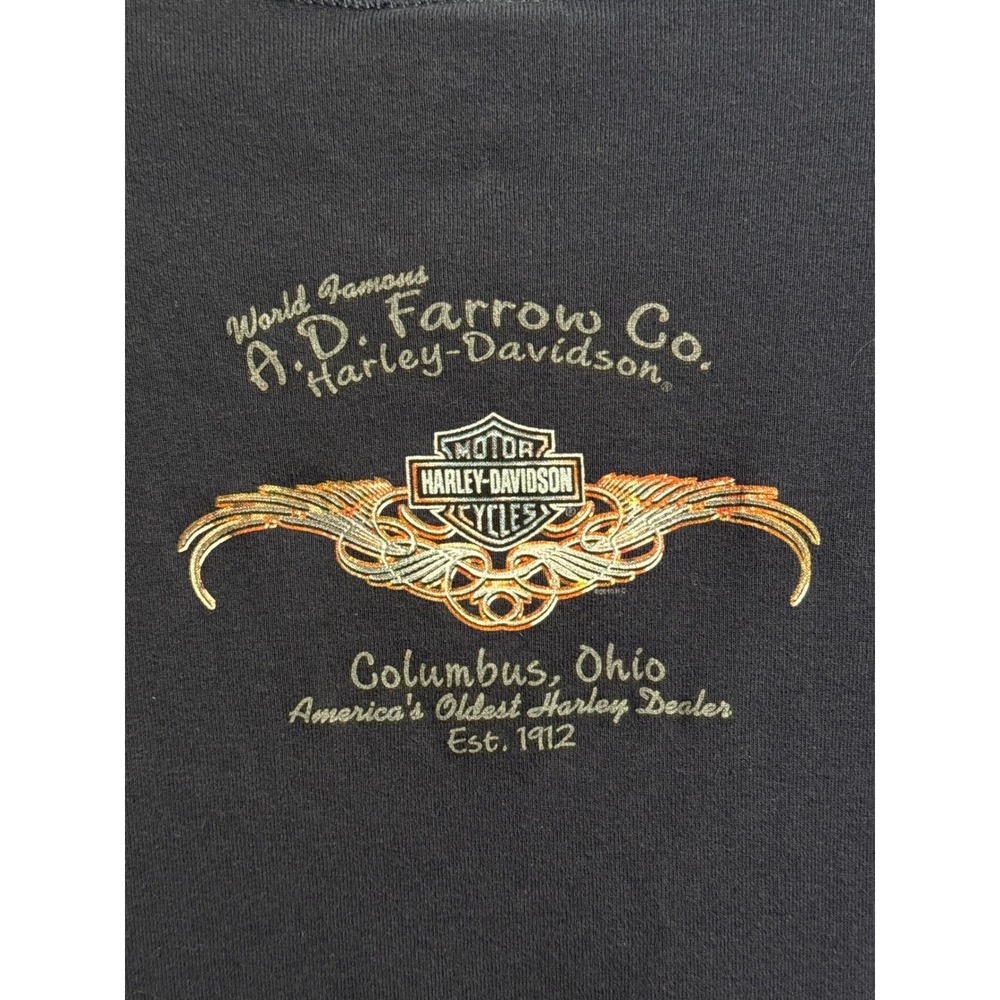 Harley Davidson Mesh Tattoo Sleeve Shirt Y2K Indie Sleaze Grunge Biker Americana - Picture 5 of 9